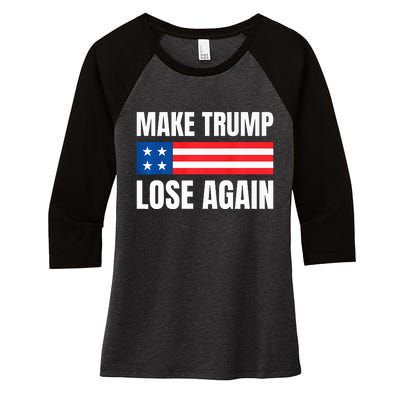 Make Trump Lose Again Election 2024 Premium Women's Tri-Blend 3/4-Sleeve Raglan Shirt