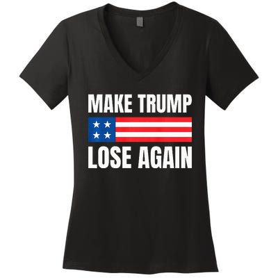 Make Trump Lose Again Election 2024 Premium Women's V-Neck T-Shirt