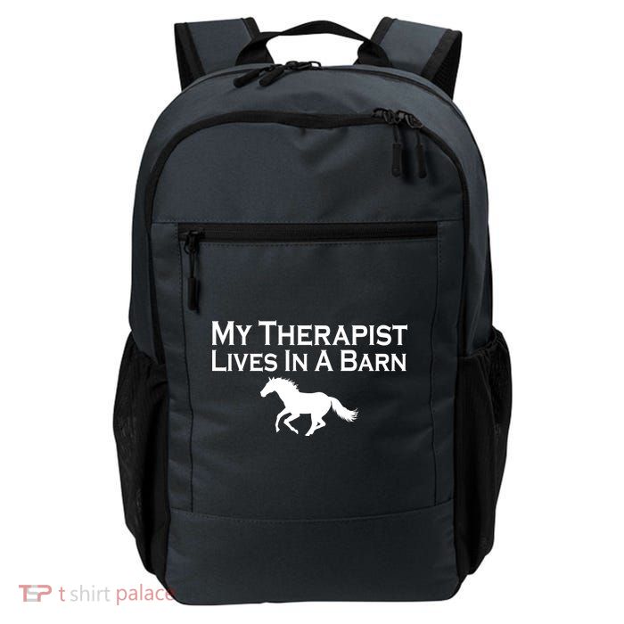 My Therapist Lives In A Barn Horse Lover Backpack