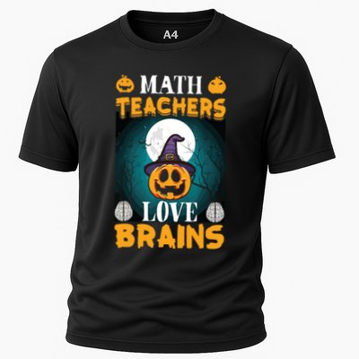 Math Teachers Love Brains Funny Halloween Math Teacher Performance Shirt