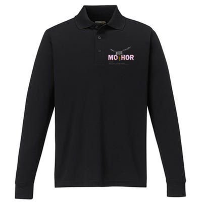 Mo Thor Like Mom Just Way Mightier Funny Mothers Day Performance Long Sleeve Polo