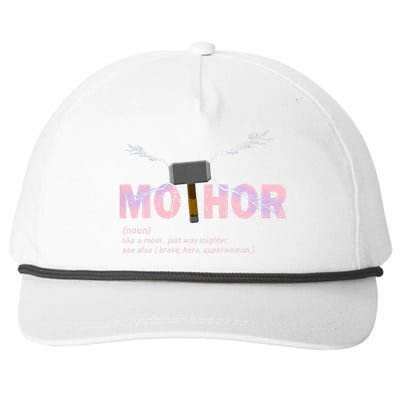 Mo Thor Like Mom Just Way Mightier Funny Mothers Day Snapback Five-Panel Rope Hat