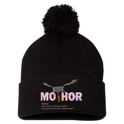 Mo Thor Like Mom Just Way Mightier Funny Mothers Day Pom Pom 12in Knit Beanie