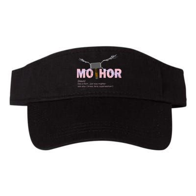 Mo Thor Like Mom Just Way Mightier Funny Mothers Day Valucap Bio-Washed Visor