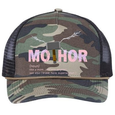 Mo Thor Like Mom Just Way Mightier Funny Mothers Day Retro Rope Trucker Hat Cap