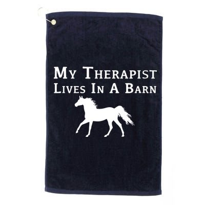 My Therapist Live In A Barn Funny Horse Golf Towel