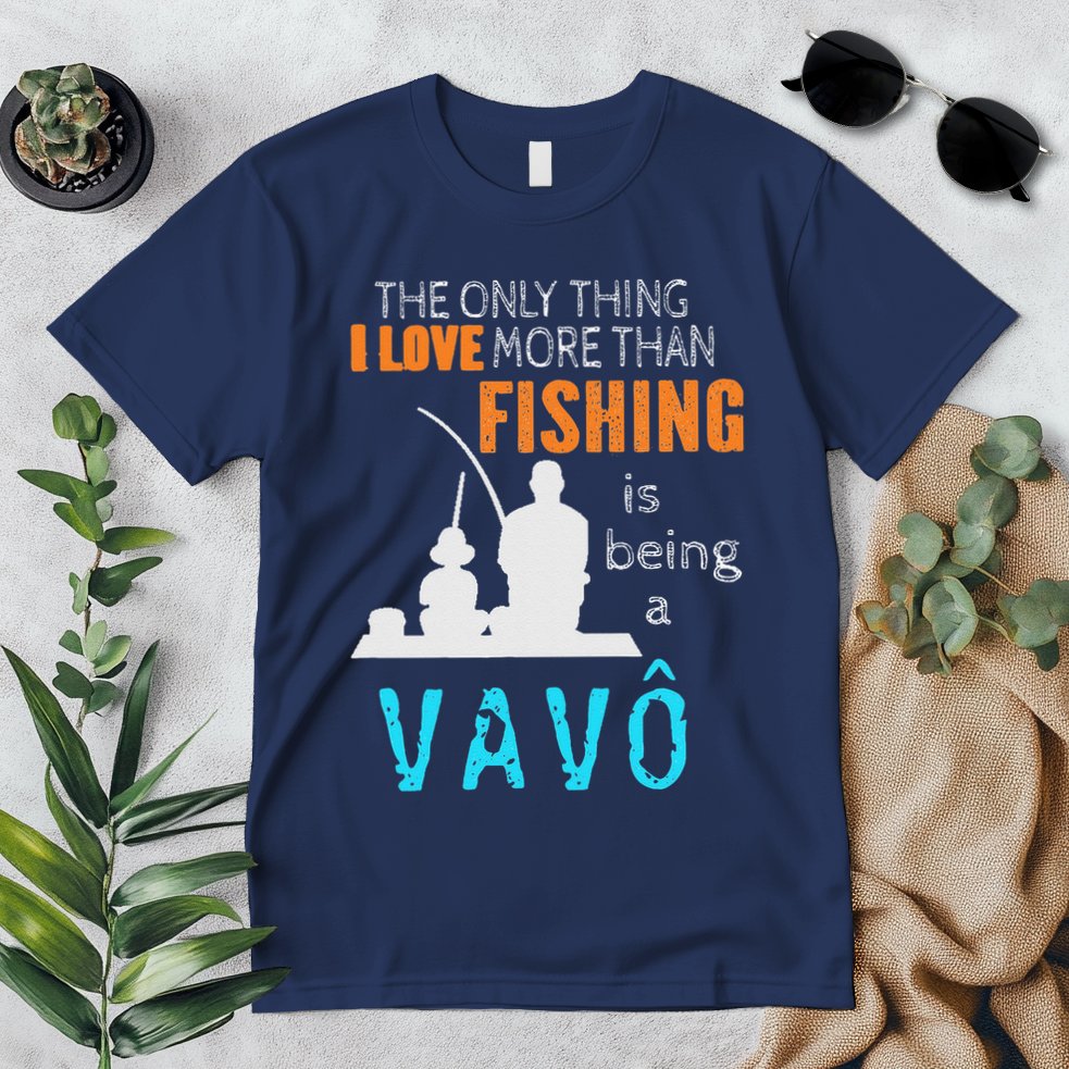 More Than Love Fishing Vavô Portuguese Brazilian Grandpa Premium T-Shirt
