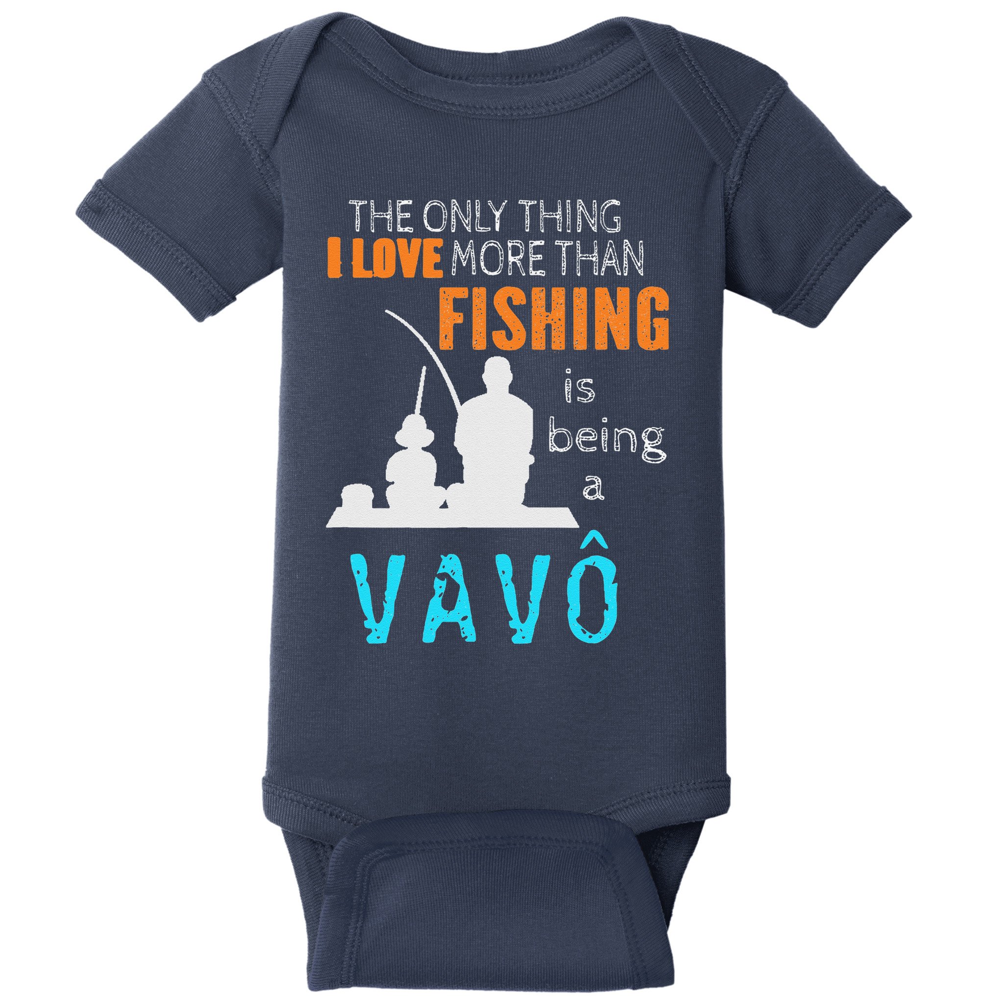 More Than Love Fishing Vavô Portuguese Brazilian Grandpa Baby Bodysuit