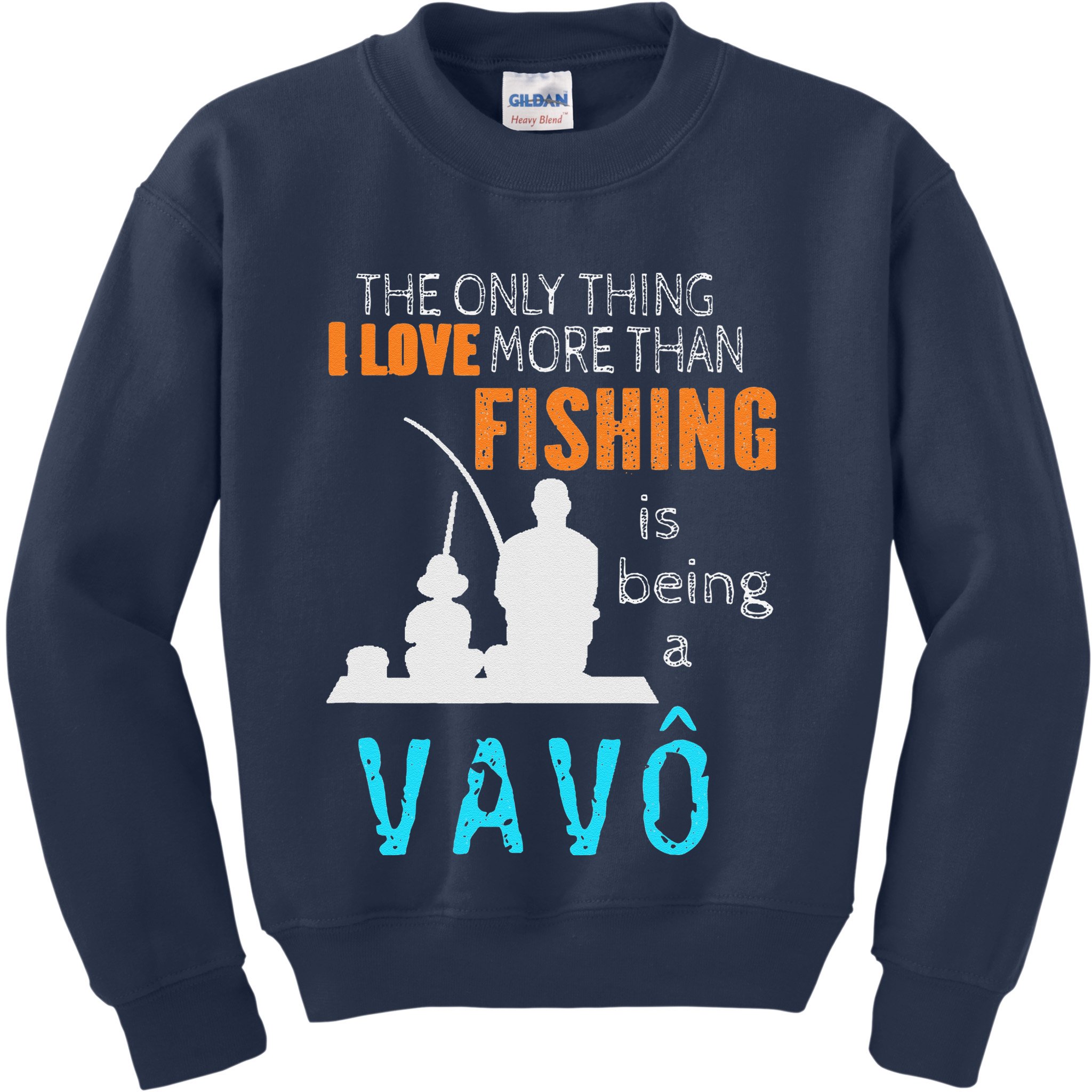 More Than Love Fishing Vavô Portuguese Brazilian Grandpa Kids Sweatshirt
