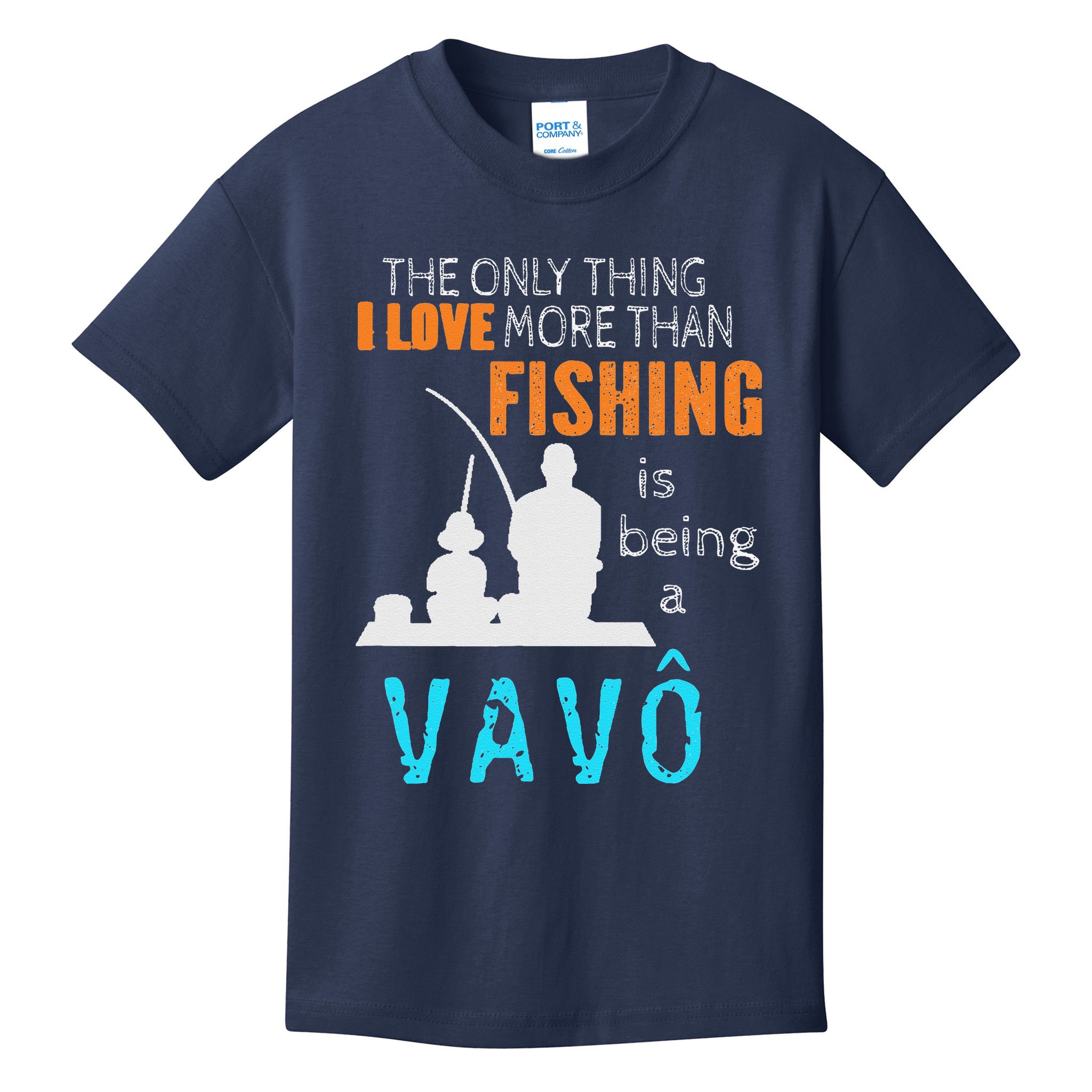 More Than Love Fishing Vavô Portuguese Brazilian Grandpa Kids T-Shirt