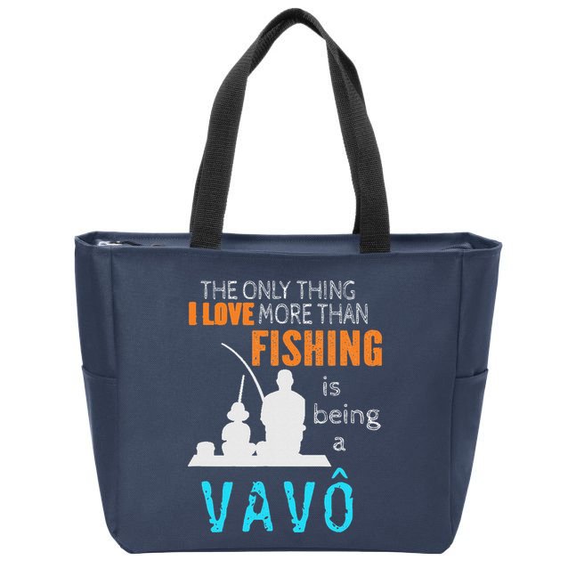 More Than Love Fishing Vavô Portuguese Brazilian Grandpa Zip Tote Bag