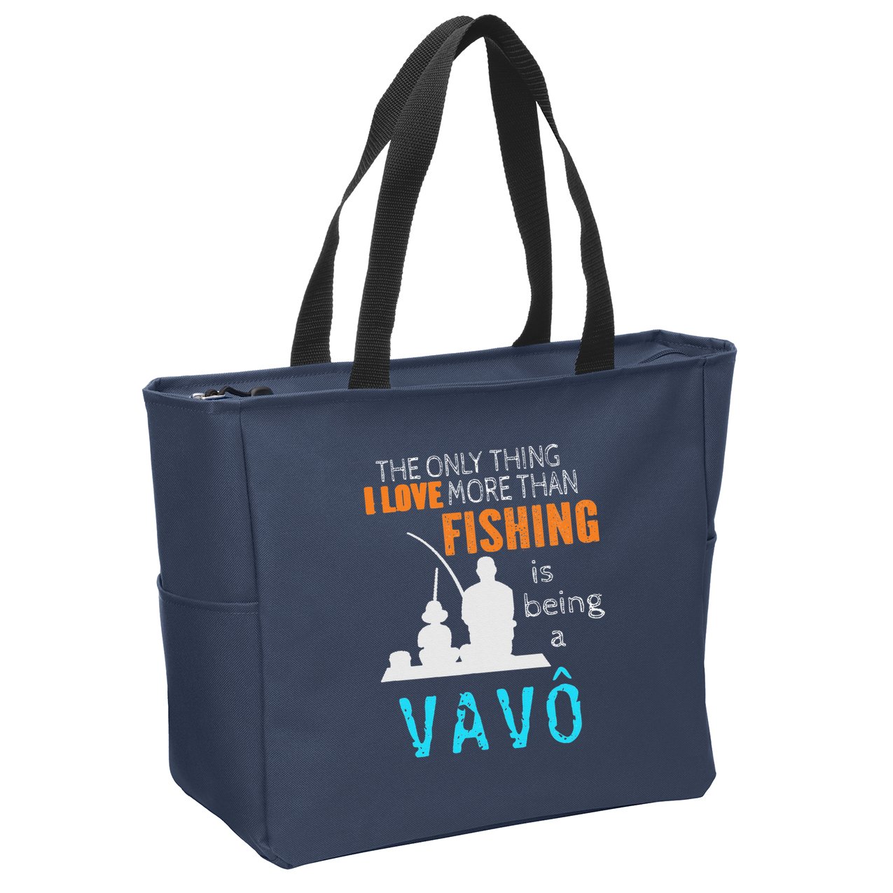 More Than Love Fishing Vavô Portuguese Brazilian Grandpa Zip Tote Bag
