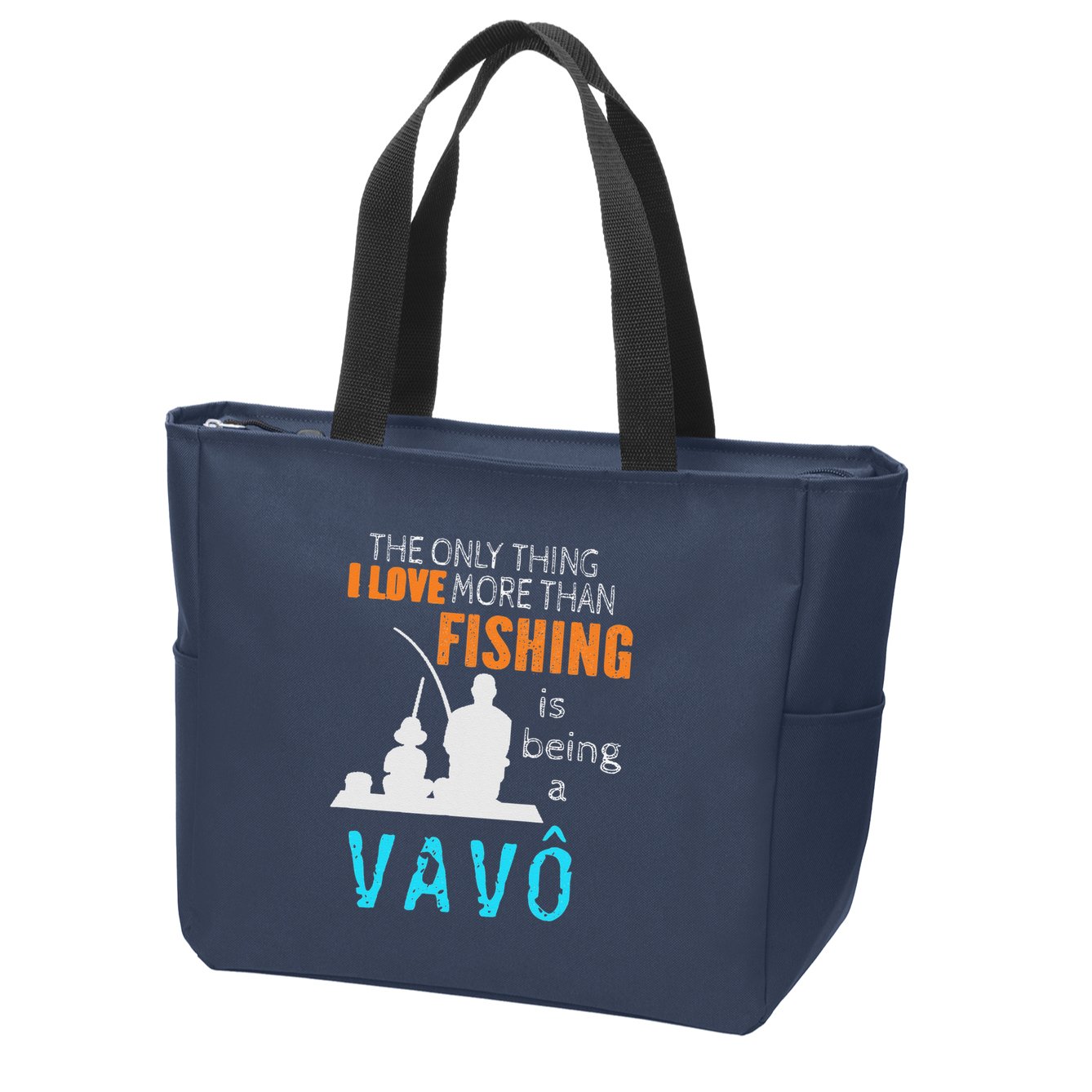 More Than Love Fishing Vavô Portuguese Brazilian Grandpa Zip Tote Bag