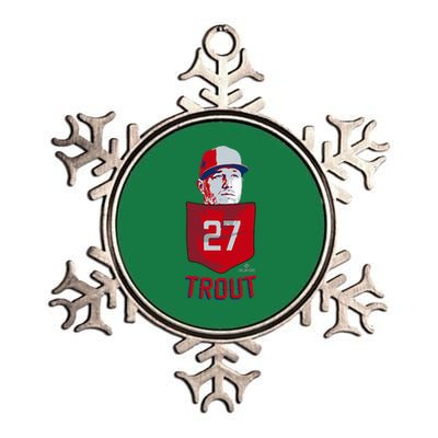 Mike Trout Los Angeles Baseball Pocket Metallic Star Ornament