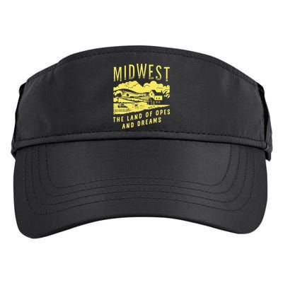 Midwest The Land Of Opes And Dreams Adult Drive Performance Visor