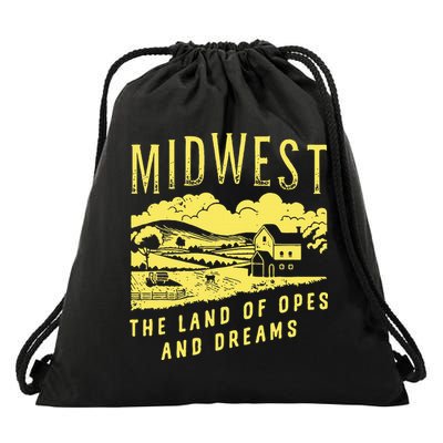 Midwest The Land Of Opes And Dreams Drawstring Bag