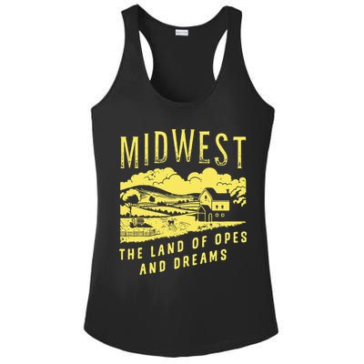 Midwest The Land Of Opes And Dreams Ladies PosiCharge Competitor Racerback Tank