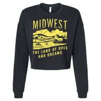 Midwest The Land Of Opes And Dreams Cropped Pullover Crew