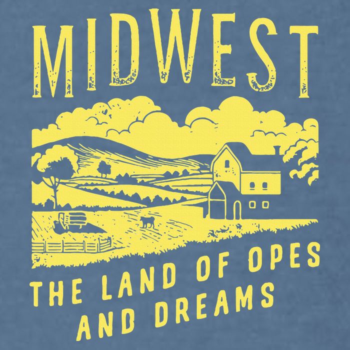 Midwest The Land Of Opes And Dreams Garment-Dyed Sweatshirt