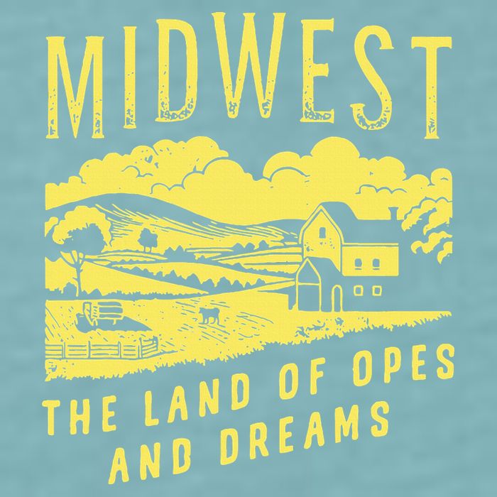 Midwest The Land Of Opes And Dreams Sueded Cloud Jersey T-Shirt