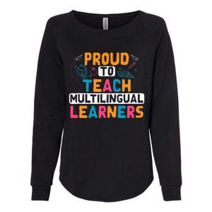 Multilingual Teacher Linguist Language ESL Teaching Womens California Wash Sweatshirt