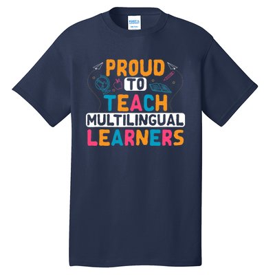 Multilingual Teacher Linguist Language ESL Teaching Tall T-Shirt