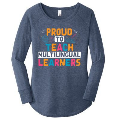 Multilingual Teacher Linguist Language ESL Teaching Women's Perfect Tri Tunic Long Sleeve Shirt