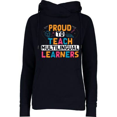 Multilingual Teacher Linguist Language ESL Teaching Womens Funnel Neck Pullover Hood