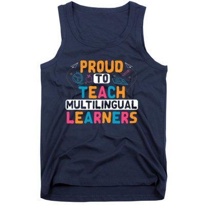 Multilingual Teacher Linguist Language ESL Teaching Tank Top