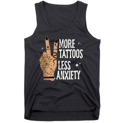 More Tattoos Less Anxiety Sublimation Tattooed Tank Top