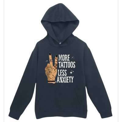 More Tattoos Less Anxiety Sublimation Tattooed Urban Pullover Hoodie