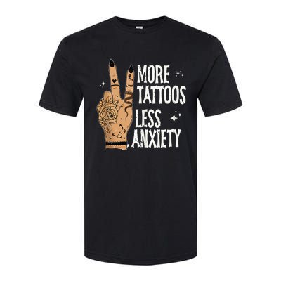 More Tattoos Less Anxiety Sublimation Tattooed Softstyle CVC T-Shirt