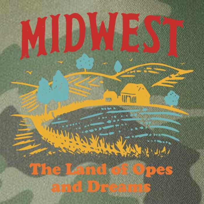 Midwest The Land Of Opes And Dreams Rustic Farm Legacy Tie Dye Trucker Hat