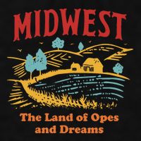 Midwest The Land Of Opes And Dreams Rustic Farm Ladies PosiCharge Tri-Blend Wicking Tank