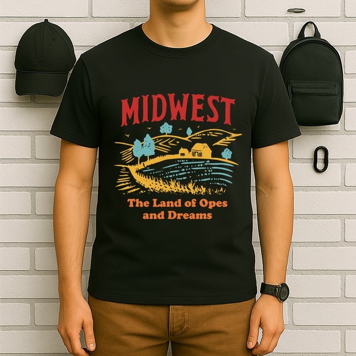 Midwest The Land Of Opes And Dreams Rustic Farm T-Shirt