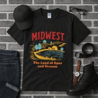 Midwest The Land Of Opes And Dreams Rustic Farm Tall T-Shirt