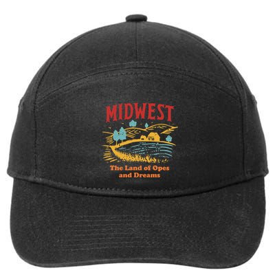 Midwest The Land Of Opes And Dreams Rustic Farm 7-Panel Snapback Hat