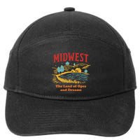Midwest The Land Of Opes And Dreams Rustic Farm 7-Panel Snapback Hat
