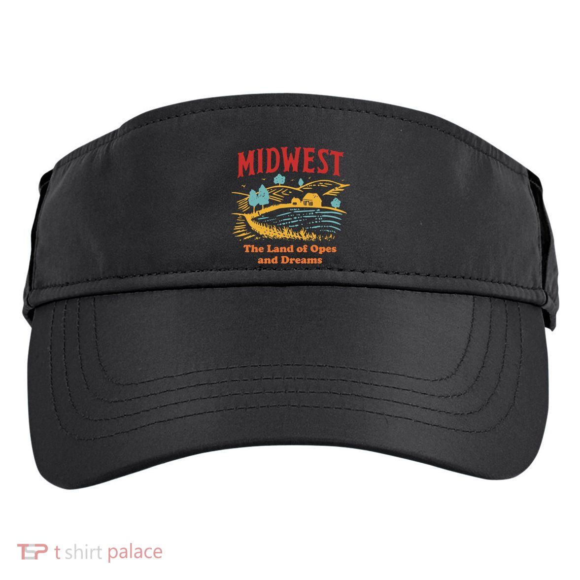 Midwest The Land Of Opes And Dreams Rustic Farm Adult Drive Performance Visor