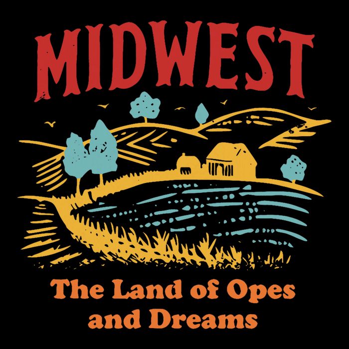 Midwest The Land Of Opes And Dreams Rustic Farm Bucket Hat