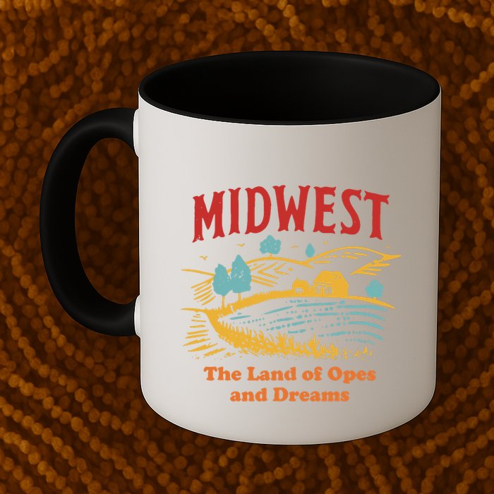 Midwest The Land Of Opes And Dreams Rustic Farm Mug