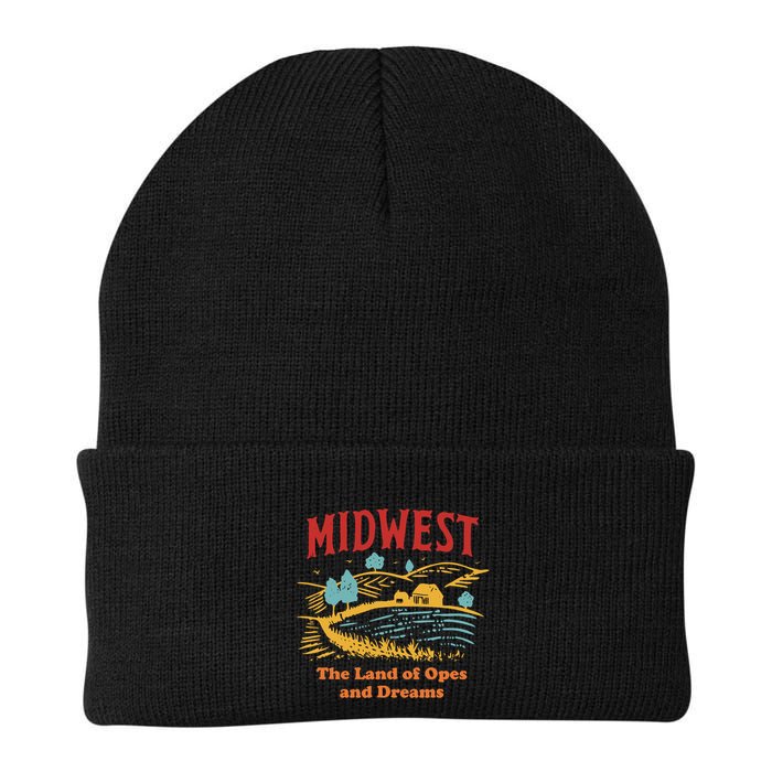 Midwest The Land Of Opes And Dreams Rustic Farm Beanie