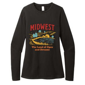 Midwest The Land Of Opes And Dreams Rustic Farm Womens CVC Long Sleeve Shirt