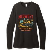 Midwest The Land Of Opes And Dreams Rustic Farm Womens CVC Long Sleeve Shirt