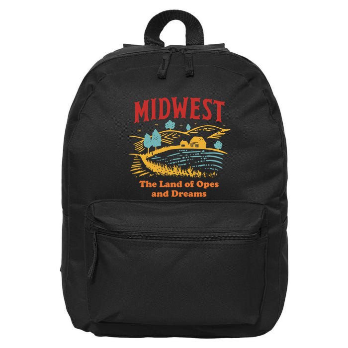 Midwest The Land Of Opes And Dreams Rustic Farm 16 in Basic Backpack