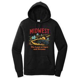 Midwest The Land Of Opes And Dreams Rustic Farm Women's Pullover Hoodie