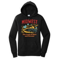 Midwest The Land Of Opes And Dreams Rustic Farm Women's Pullover Hoodie