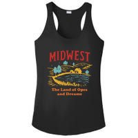 Midwest The Land Of Opes And Dreams Rustic Farm Ladies PosiCharge Competitor Racerback Tank