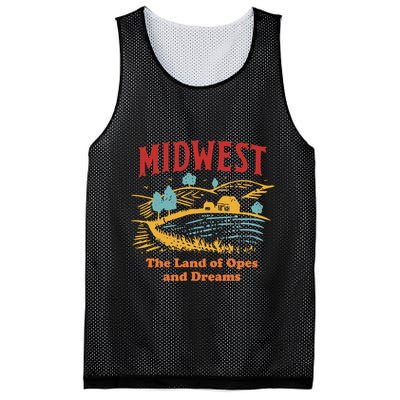 Midwest The Land Of Opes And Dreams Rustic Farm Mesh Reversible Basketball Jersey Tank