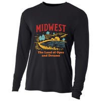 Midwest The Land Of Opes And Dreams Rustic Farm Cooling Performance Long Sleeve Crew
